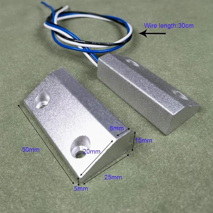 Gebildet Rolling Door Contact Magnetic Reed Switch Alarm with 3 Wires for N.O./N.C. Applications MC-56