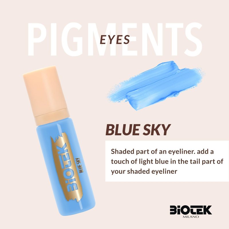 Eyes Pigment for Permanent Eye Makeup - Blue Sky Color - 0.50 Fl. Oz. | Long-Lasting Formula