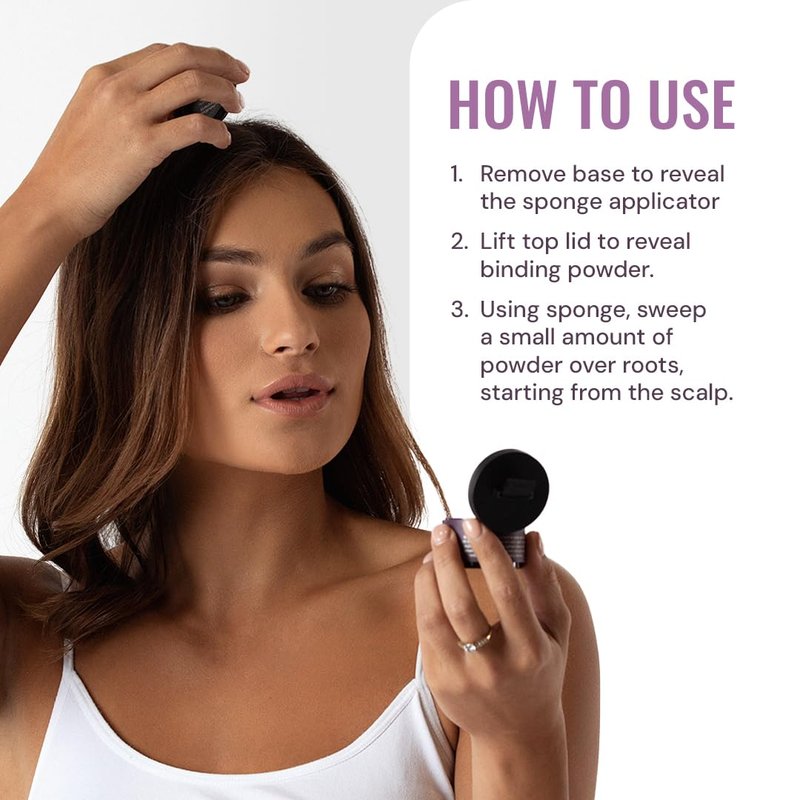 Root Touch Up Powder - Temporary Dark Brown Hair Color for Gray Roots & Thinning Hair | Salon-Quality Concealer, 0.13 oz