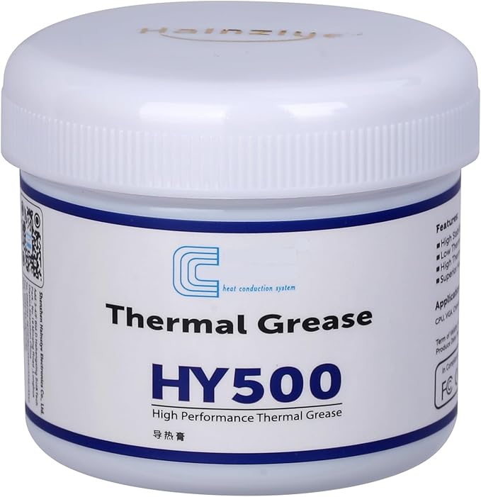 HY500-100g CPU Thermal Heatsink Grease Paste Compound Thermal Conductivity: >1.93W/m-k Carbon Based High Performance for CPU PC GPU -100 Grams