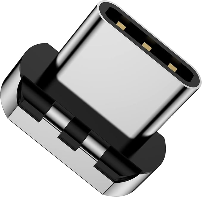 CNakdDG Magnetic Connector Tips Head for USB-C Android Devices (4 Pack), only Compatible 5A Magnetic Charging Cable or Magnetic Adapter