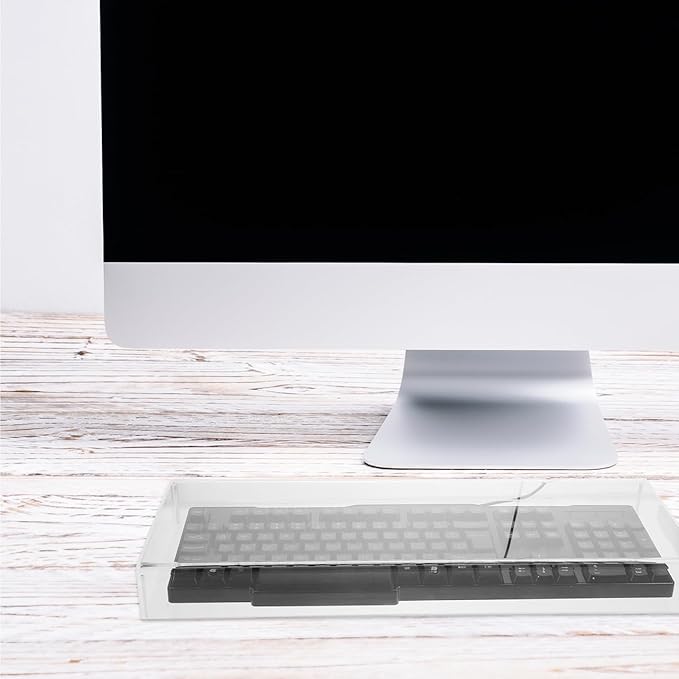 DOITOOL Keyboard Protective Case Dust Hood Transparent Cover for Household Keyboards 18.89X7.08X1.96In Protects against Dust Water Pets and Spills