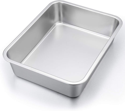 P&P CHEF Lasagna Pan - Heavy Duty Stainless Steel Baking Sheet | Oven & Dishwasher Safe, 12.7" L x 3.2" H