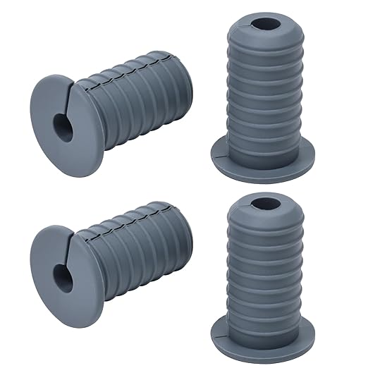EASYEAH 4pc Starlink Cable Grommet 3/4" Silicone Anti-Slip Wall Hole Pass Through Split Cable Bushings for TV Wire Ethernet Cord, Starlink Cable Routing Kit Accessories,38mm/1.5"Ht, Grey