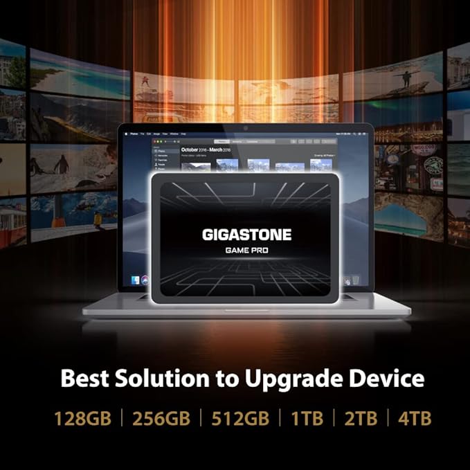 Gigastone 128GB SATA SSD (2-Pack) 2.5 inch SSD 500MB/s Upgrade Laptop PC Memory and Storage PS4 HDD Replacement 2.5" Internal Solid State Hard Drives SATA III SLC Cache 3D NAND Game Pro Performance