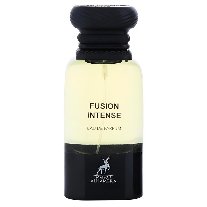 Maison Alhambra Fusion Intense Eau de Parfum Spray - Long-Lasting Aromatic Woody Leather Fragrance for Unisex | 2.7 Ounce (80 ml)