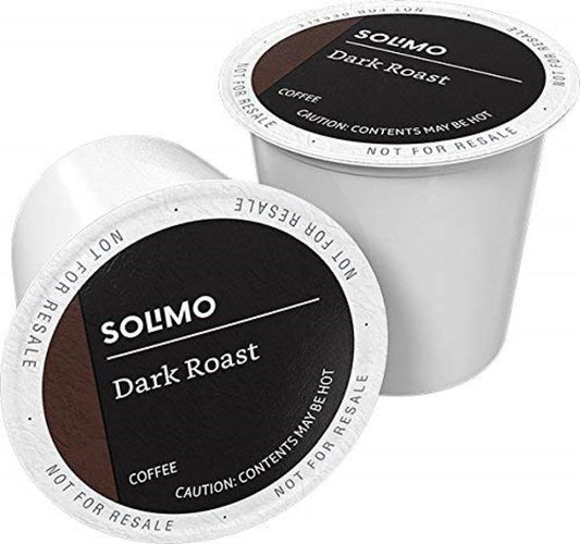 Solimo Dark Roast Coffee Pods - Compatible with Keurig 2.0 | 100 Count Pack for Bold Flavor