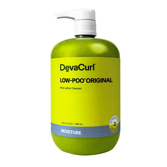 DevaCurl Low-Poo Original Mild Lather Cleanser for Rich Moisture, Green Oasis, 32 fl. oz.