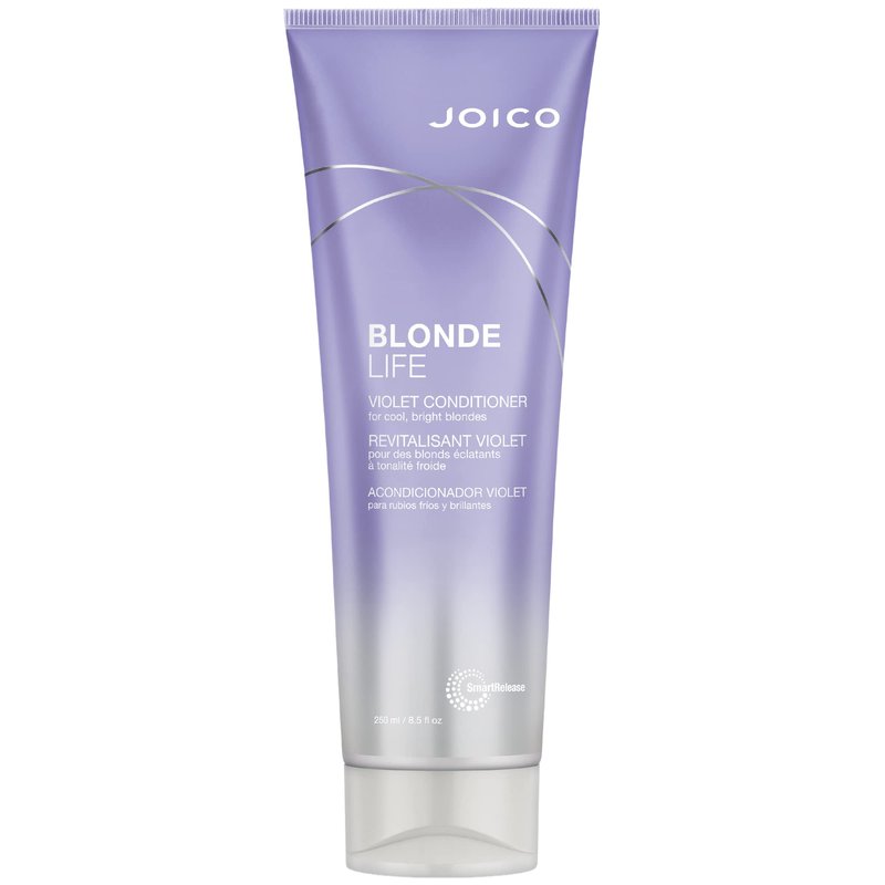 Joico Blonde Life Violet Conditioner | For Cool & Bright Blonde Hair | Neutralize Brassy Tones | Banish Yellow Tones | Boost Shine | Sulfate Free | With Monoi & Tamanu Oil | 8.5 Fl Oz
