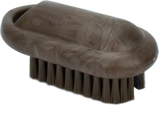 SPARTA 5 Inch Hand and Nail Brush with Stiff Center Bristles, Soft Outer Bristles, Larger Polypropylene Body, Color Coded Scrub Brush for Commercial Foodservice Use, Brown