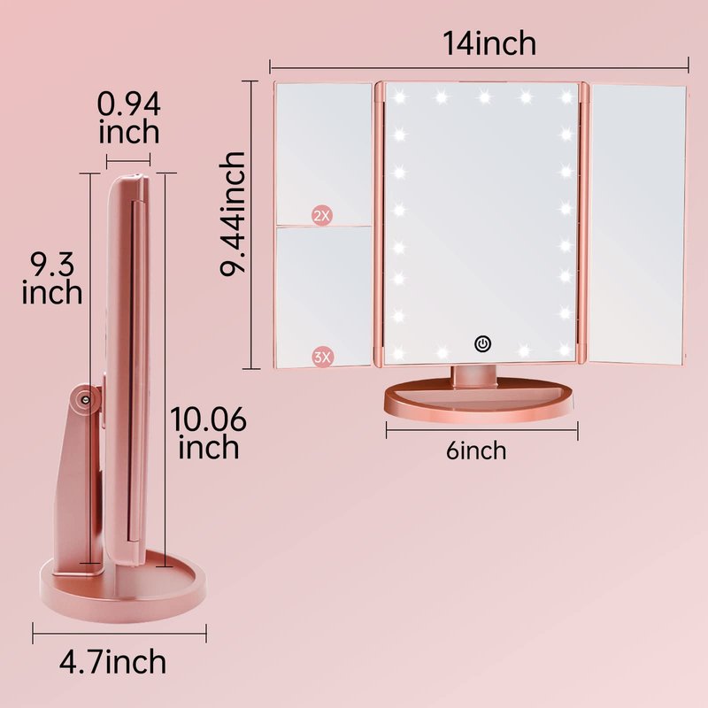 FUNTOUCH 30X/7X/1X Wall Mounted Lighted Makeup Mirror, Rechargeable Double Sided Magnifying Bathroom Lighted Mirror, 3 Color Modes Touch Dimmable Extended Arm 360 Rotation,Nickel B