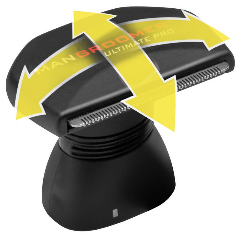 MANGROOMER - Ultimate PRO Back Hair Shaver (New 7th Generation) Complete Wide Blade Attachment Head with Shock Absorber Neck (Attachment Head with Shock Absorber Neck and Blade only)