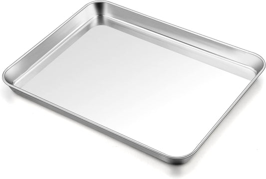 TeamFar Baking Sheet - Large Stainless Steel Cookie Tray Pan | 17.6’’ x 13’’ x 1’’, Non-Toxic & Dishwasher Safe