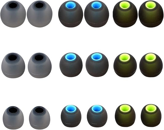 MMYQXI Silicone Replacement Earbud Tips Earbud Covers Ear Tips Fit for in-Ear Headphones (Inner Hole 3.8mm -5.1mm) Earbud Replacement Tips 9 Pairs