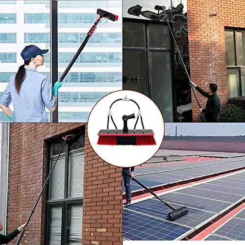 Water Fed Pole Telescopic Outdoor Window Cleaner, Conservatory Roof Cleaner/Water Fed Extendable Brush/Window Clean Kit Roof Cleaning Tools with 20m Water Supply Hose,36FT/10.8M
