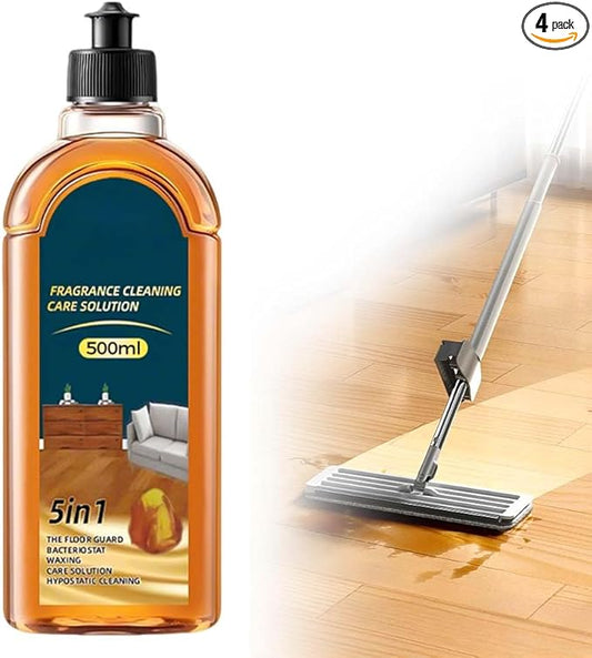 5-in-1 Hardwood Floor Cleaner & Shine Enhancer â All-in-One Stain, Odor & Grease Remover for Wood, Tile, Laminate Floors â Waxing & Shine Restoration for Home, Kitchen, Bathroom (500ML-1PCS)
