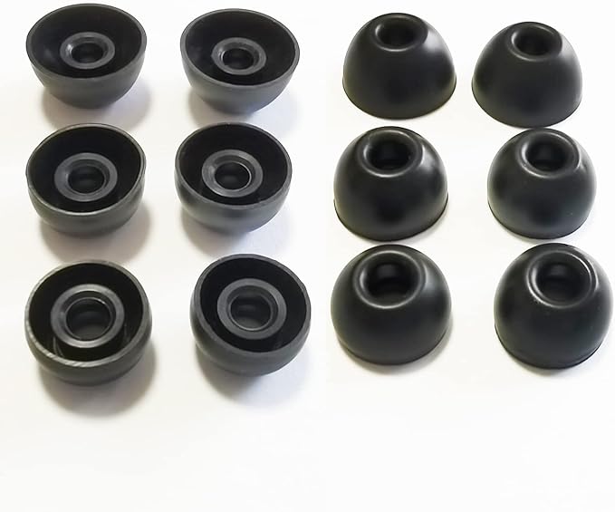 Silicone Ear Tips for Beats Fit Pro, Studio Buds, Powerbeats Pro 2, Solo Buds - 6 Pairs S/M/L Replacement Tips, Secure Fit Noise Isolation for Sports & Workouts (Black)
