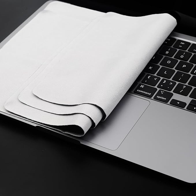 MUBUY-GOL 3 Pack Microfiber Liner Cleaning Cloth 13" with Screen Keyboard Imprint Protection, Laptop Keyboard Protector Compatible with MacBook Neo13/Pro13 /Air 13" and MacBook Pro 14“