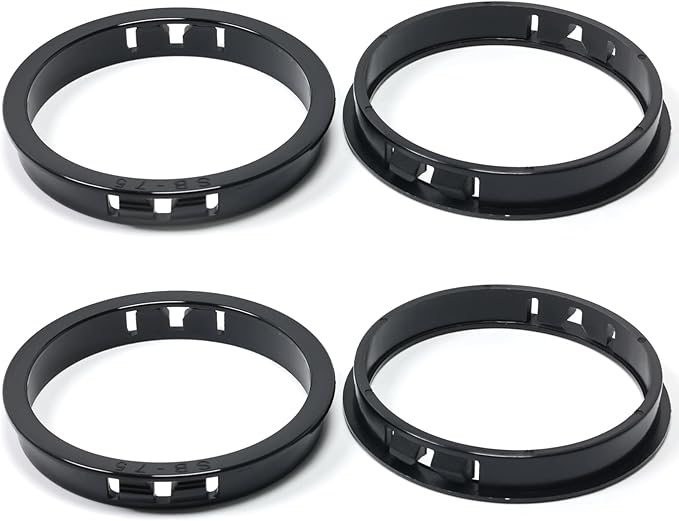EASYEAH 2-15/16"(75mm) Black Snap-in Knockout Insulating Bushing Grommets, Plastic Cable Hole Grommet for Wiring, Round Nylon Snap in Locking Electrical Wire Cord Hose, Tubing Bushings Grommets, 4pcs