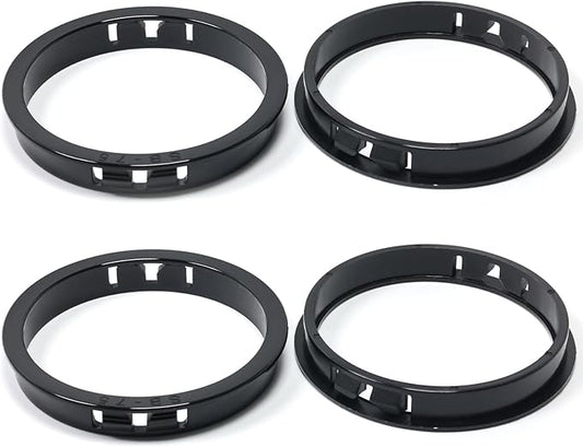 EASYEAH 2-15/16"(75mm) Black Snap-in Knockout Insulating Bushing Grommets, Plastic Cable Hole Grommet for Wiring, Round Nylon Snap in Locking Electrical Wire Cord Hose, Tubing Bushings Grommets, 4pcs