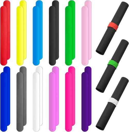 Leyndo Wrapping Paper Roll Holder Clips - 36 Pcs Silicone Snap Bands for Easy Gift Wrapping | Multi-Color