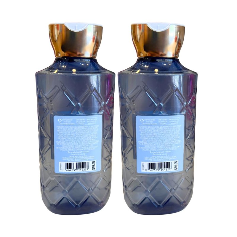 Bath & Body Works DRESSED IN WHITE Body Wash 2-piece Gift Set with a Red Bow for Holidays – 10 fl oz each