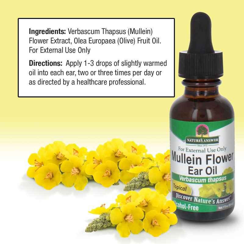 Nature's Answer Alcohol-Free Mullein Flower Ear Oil