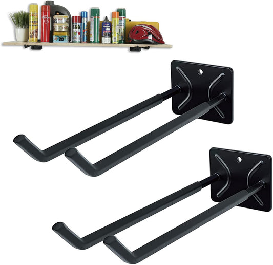 Ultrawall Heavy Duty Garage Storage Hooks - 12.4 Inch Wall Mount Tool Organizer | 2 Pack for Tires, Ladders & More