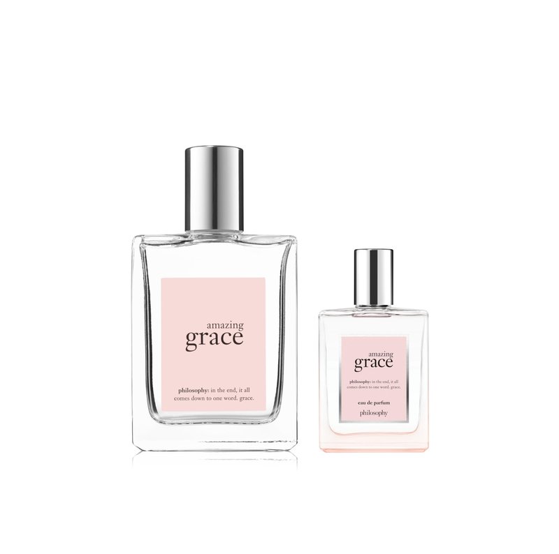 philosophy amazing grace eau de toilette bundle - Full Size & Travel Size with notes of bergamont, lily and musk