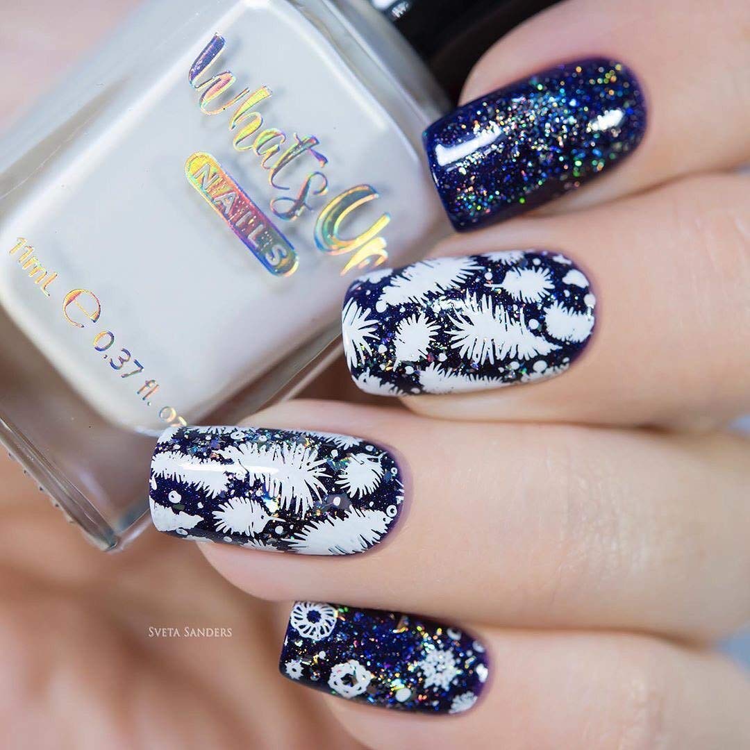 Whats Up Nails - Christmas New Year Winter Nail Stamping Plates (B049, B050) for Nail Art Design