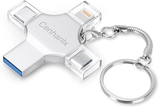 Photo Stick USB Flash Drive128GB Memory Stick Omni USB 3.0 High Speed Thumb Drives Portable Mini Storage Device External Storage for Smartphone/Laptop/PC/Android