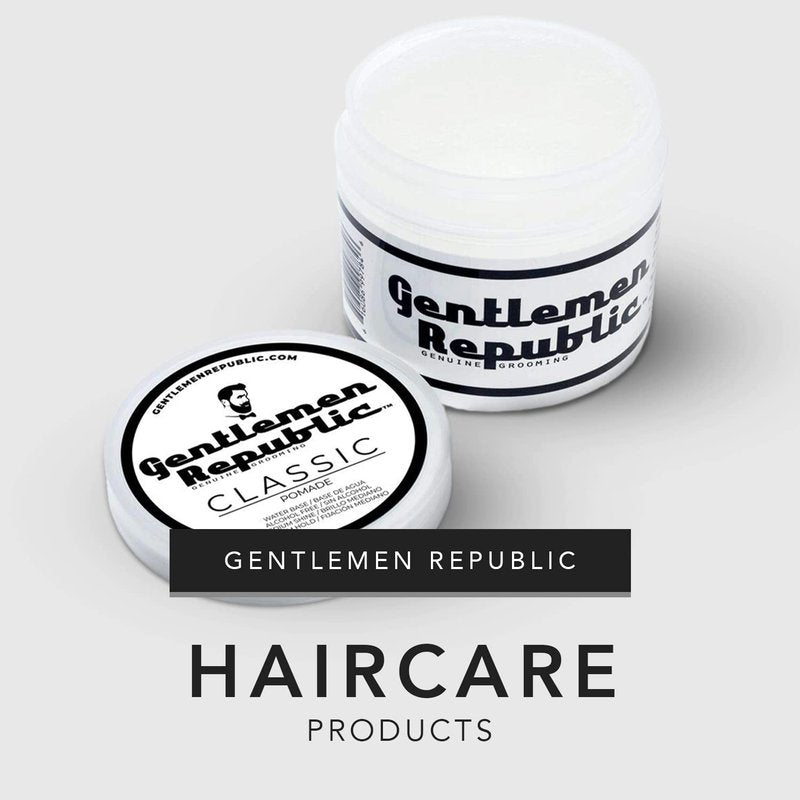 Gentlemen Republic Classic Pomade for Men - Water Based Pomade for Medium Hold & Shine, Premium Mens Hair Styling Products with No Beeswax - Ideal for Classic Styles, 4oz