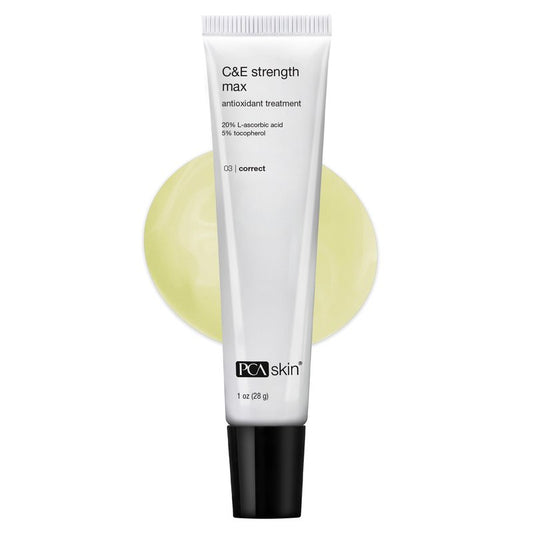 PCA SKIN Strength Max Vitamin E and Vitamin C Serum, Anti Wrinkle Face Serum for Brightening Skin, 1.0 fl oz Tube