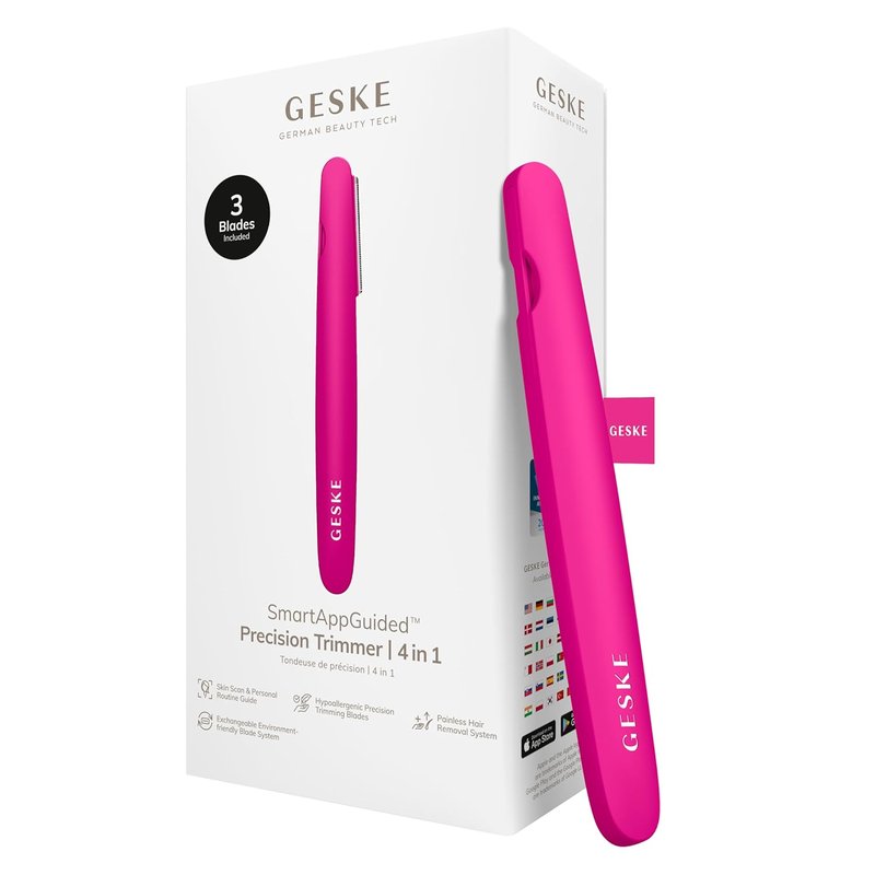 Precision Trimmer - 4 in 1 Painless Hair Remover for Face & Body | Hypoallergenic Grooming Device with Easy-to-Exchange Blades