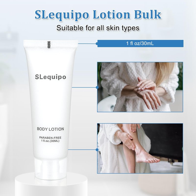 Travel Size Body Lotion Bulk (1 fl oz, 100 Pack), Refreshing Hotel Body Lotion, Mini and Small Size Body Lotion, Guest Hotel Toiletries in Bulk - Mini Body Lotion, Clear Container