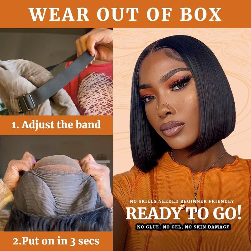 GUDOZO 99J Burgundy Bob Wig Human Hair 12 Inch 4x4 HD Lace Front Glueless Wigs Human Hair Pre Plucked Pre Cut 180% Density Short Straight Bob Wigs for Black Women