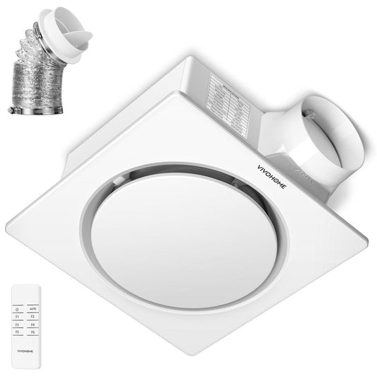 VIVOHOME AutoFlow Bathroom Exhaust Fan with Humidity Sensor (160-110-30CFM) - Energy-Saving EC Motor,10.2-inch Ceiling Retrofit Bath Fan, No Attic Access Needed(Install Kit, 4-in Duct Included)