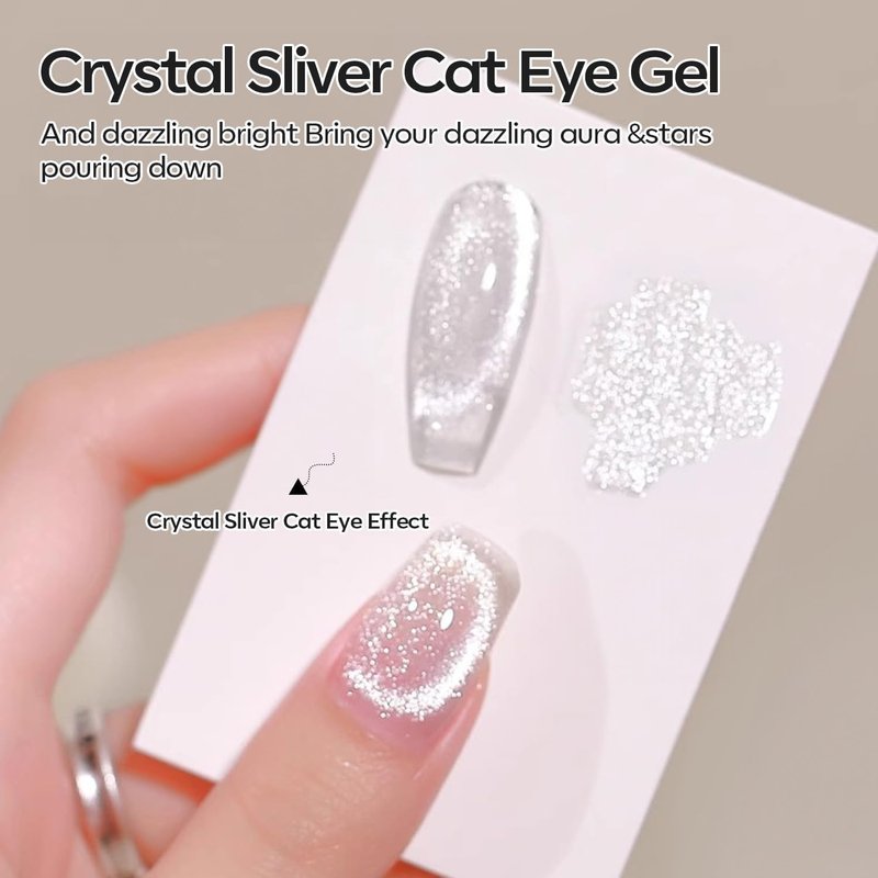 modelones Cat Eye Magnet, 5 in 1 Multifunction Nail Magnets for Cat Eye Gel Nail Polish, Magnetic Sticks Nail Design Glassy Moon French Flower Heart Cats Eye Effect Manicure DIY