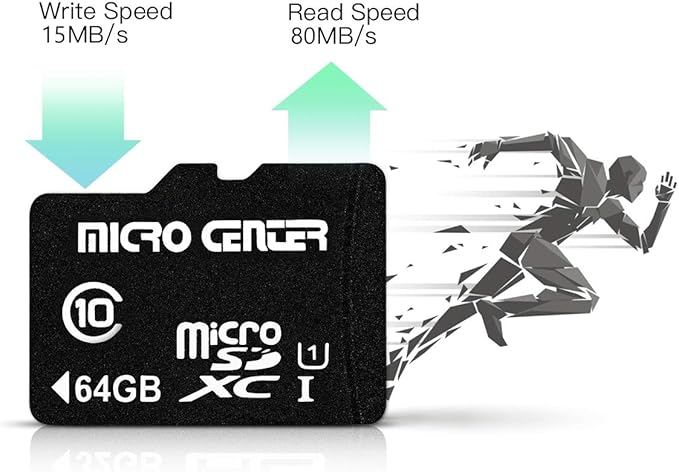 INLAND Micro Center 64GB Class 10 MicroSDXC Flash Memory Card with Adapter for Mobile Device Storage Phone, Tablet, Drone & Full HD Video Recording - 80MB/s UHS-I, C10, U1 (2 Pack)
