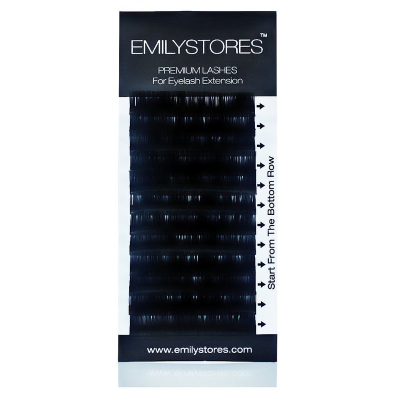 EMILYSTORES Eyelash Extensions 0.25mm Thickness C Curl Individual Volume Fake Eye Lashes (12MM)
