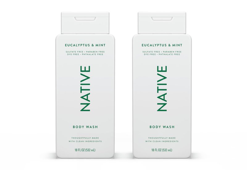 Native Body Wash Contains Naturally Derived Ingredients | For Women & Men, Sulfate, Paraben, & Dye Free Leaving Skin Soft and Hydrated | Eucalyptus & Mint 18 oz
