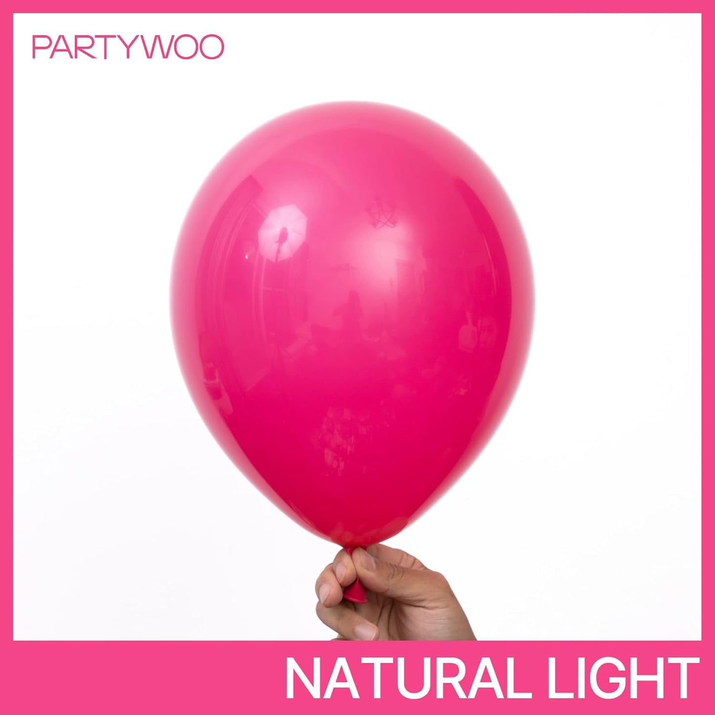 PartyWoo Hot Pink Balloon Arch Kit - 155 Pcs in Various Sizes for Baby Showers & Birthdays | Magenta Fuchsia