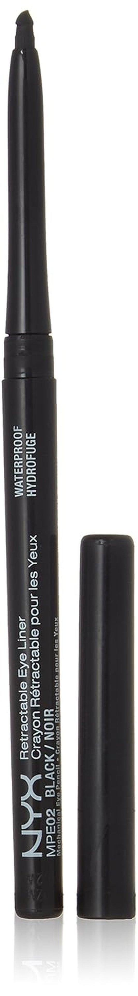 NYX Waterproof Retractable Eyeliner - MPE02 Black | Long-Lasting, Smudge-Proof Formula
