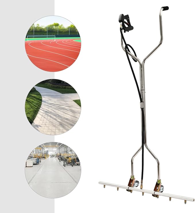 39â Professional Power Washer Broom, Stainless Steel Pressure Washer Water Broom Attachment with 7 Nozzles, 60Â°C/140Â°F Max Temperature Water Broom for Driveway, Concrete, Truck Undercarriage, 5000PSI