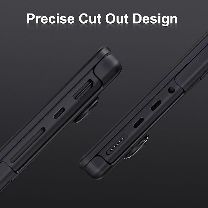 MOSISO Compatible with MacBook Pro 16 inch Case M5 2026 M4 M3 M2 M1 2025-2021 A3429 A3428 A3403 A3186 A2991 A2780 A2485, 4 in 1 Kit Seamlessly Closes Anti-Fingerprints Hard Shell, Space Black Clear