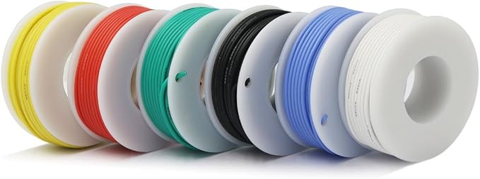 CBAZY Hook up Wire Kit (Stranded Wire Kit) 30 Gauge Flexible Silicone Rubber Electric Wire 6 Colors 32.8 feet Each 30 AWG