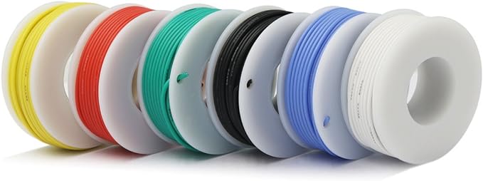 CBAZY Hook up Wire Kit (Stranded Wire Kit) 18 Gauge Flexible Silicone Rubber Electric Wire 6 Colors 16.4 feet Each 18 AWG