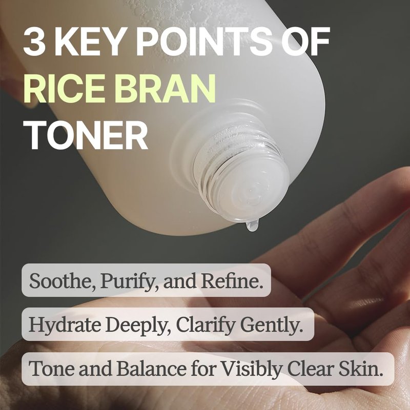 House of Dohwa Gentle Rice Bran Toner Korean for Face (Tone, Rejuvenate & Moisturize) - Hydrating Vegan with Hyaluronic Acid - Rice Bran Extract (6.76 Fl oz)
