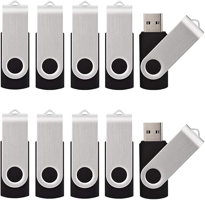 KALSAN 50 Pack USB 2.0 Thumb Drives - 2GB Flash Memory, Black