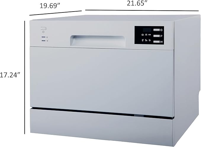 SPT SD-2225DS Countertop Dishwasher with Delay Start & LED, Silver, Silver